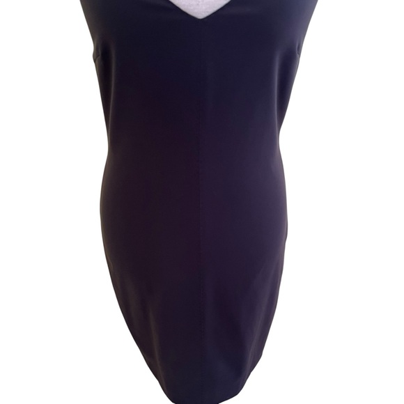 Les Copains Black Sleeveless V-neck Sheath Dress 40(4) - Picture 3 of 10